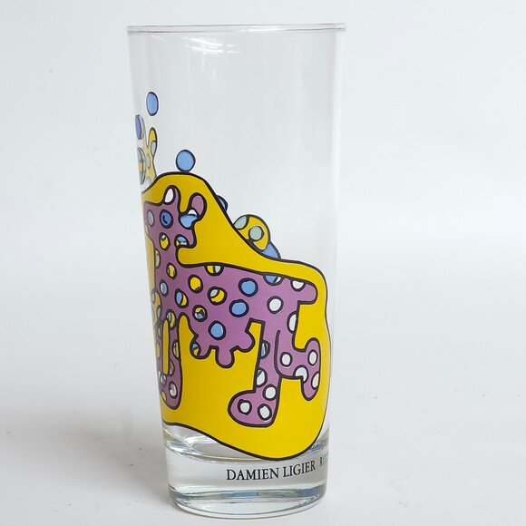 RARE Damien Ligier Ritzenhoff Glass Weighted Base Bright Coloured Art 10oz. - Picture 3 of 5